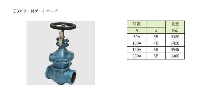 Ｓカラー付ゲートバルブ